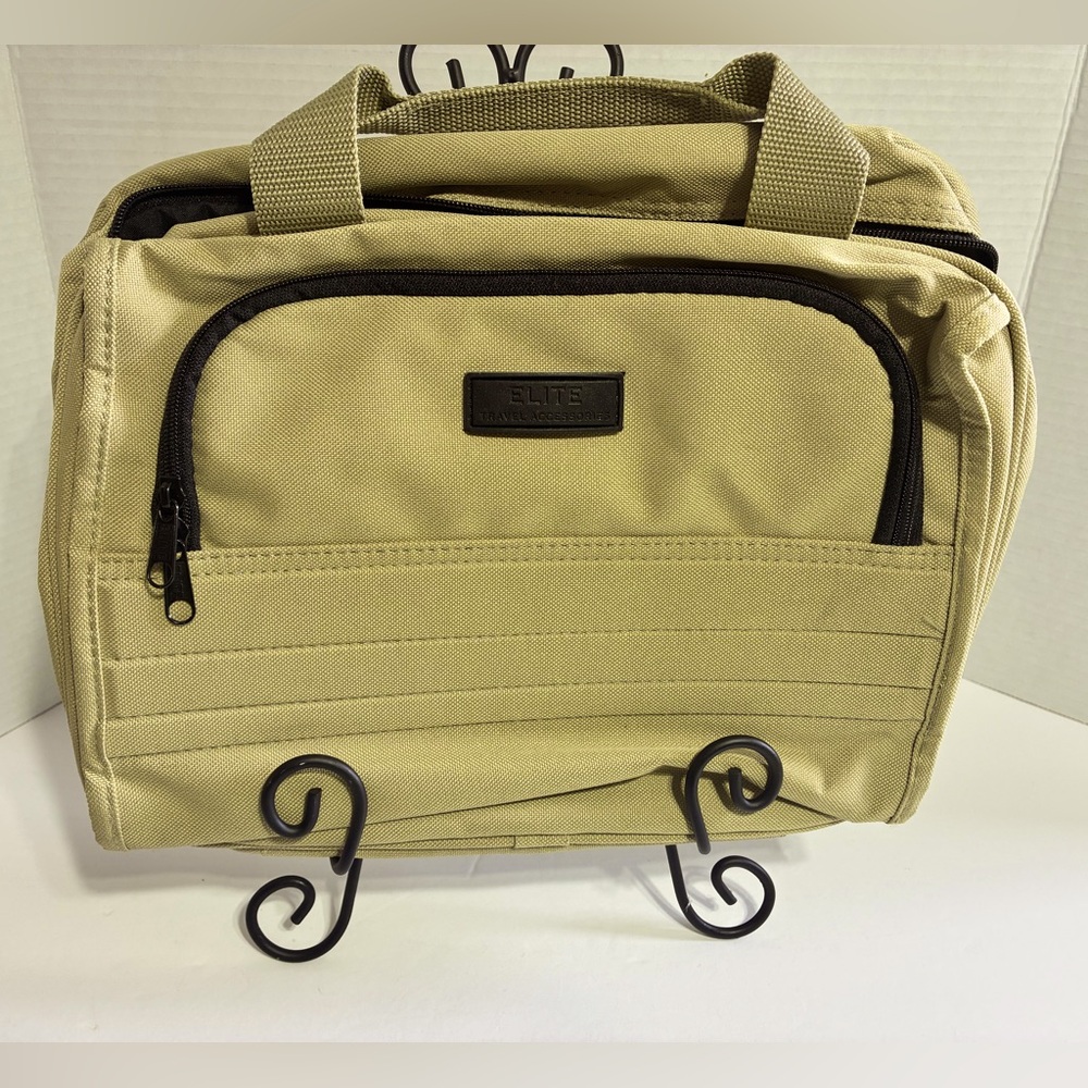 Elite Men's Travel Accessories Case - Tan and Black